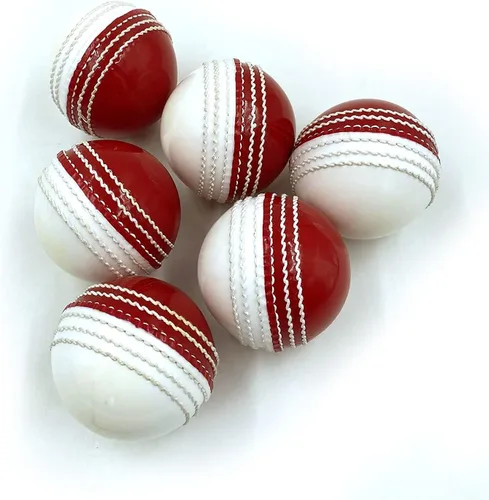 Vista 8 de AnNafi® Pelotas de entrenamiento de cricket de doble color, pelotas de entrenamiento deportivo y divertidas Bola de doble color rojo y blanco