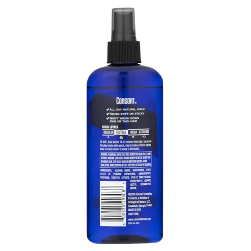 Vista 6 de Consort Spray para el cabello para hombres, sujeción extra, sin perfume, sin aerosol, 8 onzas líquidas