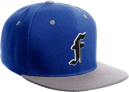 Vista 1688 de Daxton Gorra clásica con visera de billete plano con letras del alfabeto inglés antiguo de la A a la Z