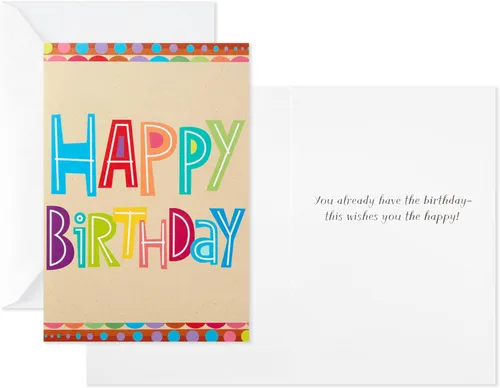 Vista 5 de Hallmark Tarjetas de cumpleaños surtidas (iconos de cumpleaños, 12 tarjetas y sobres)