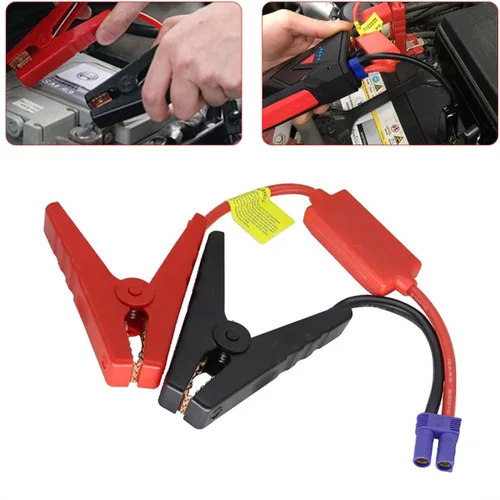 Vista 6 de Cable de Arranque con Abrazaderas, Cable de Refuerzo con Conector EC5 y Módulo de Prevención de Carga Inversa para Arranque de Coche Jump Starter