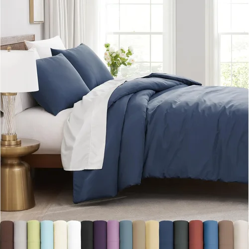 Vista 40 de Southshore Fine Living, Inc. Juego de funda de edredón tamaño extra grande individual/XL, ropa de cama de microfibra cepillada premium de fácil