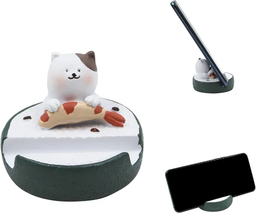 Vista 2 de Novedad 6 uds lindo Sucker Cat soporte para teléfono con ventosa taza soporte para teléfono Kawaii gato soporte para teléfono gatito teléfono