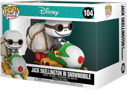 Vista 3 de J a c k Skellingt o n in Snowmobile: P o p ! Rides - Figura de vinilo con 1 protector compatible (104 - 49146 - B)