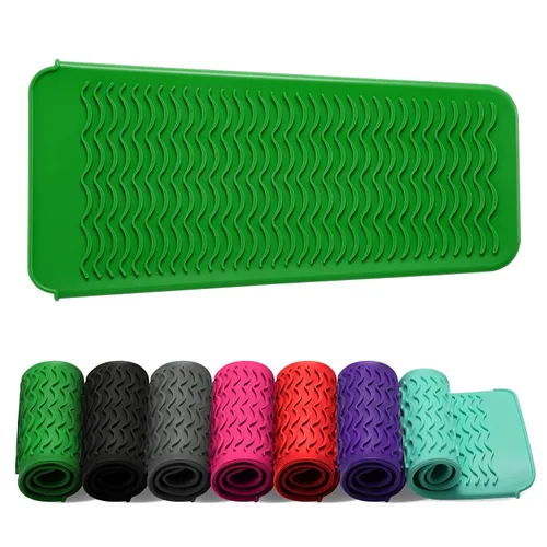 Vista 21 de ZAXOP - Funda de silicona resistente para plancha, rizador, herramientas calientes para el cabello (negro)