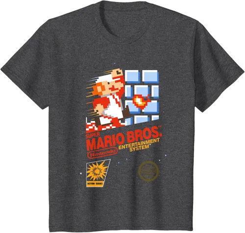 Vista 27 de Super Mario Dashin - Camiseta gráfica de acción, ajuste clásico, cuello redondo, color negro