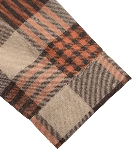 Vista 4 de Floerns Camisas de franela a cuadros para hombre, de manga larga, ajuste regular, con botones
