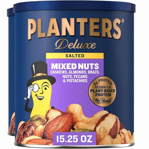 Vista 19 de PLANTERS Nueces mixtas de lujo ligeramente saladas, proteína a base