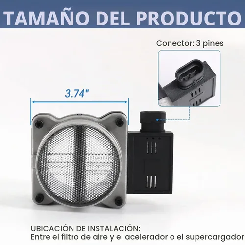 Vista 4 de Sensor de flujo de aire masivo, sensor Maf compatible con Chevy Astro, Blazer, Impala, S10, Lumina - Gmc Jimmy, Sonoma - Buick Regal, Century