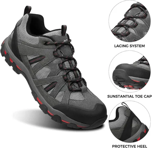Vista 5 de CAMELSPORTS Zapatos de senderismo para hombre, transpirables, ligeros, zapatos de cuero para caminar, zapatos de senderismo y senderismo, talla 7 a