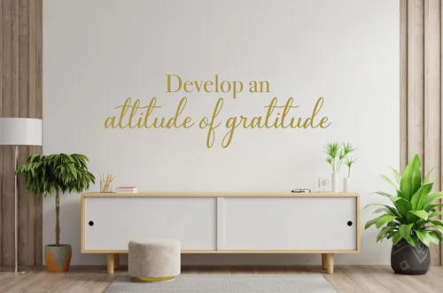 Vista 8 de Calcomanía de vinilo para pared, diseño de agradecimiento con frase inspiradora, decoración para el hogar o la iglesia para dormitorio, sala