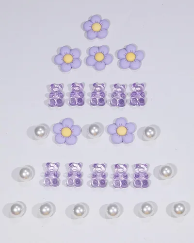 Vista 2 de Gummy Bears - Dijes para zapatos, cadena de oso, margarita, flores, decoración de zapatos para mujeres, niñas, niños, regalos de fiesta