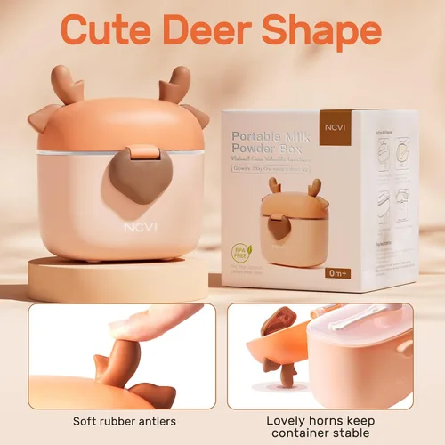 Vista 6 de NCVI - Contenedor de fórmula para llevar, dispensador de fórmula para bebés sobre la marcha con cuchara Multi-Purpose Storage Holder for Snacks