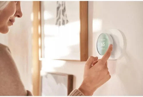 Vista 5 de Kit de embellecedores para el termostato Google Nest - Hecho para el termostato Nest - Accesorio de termostato programable con Wifi - Nieve