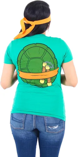 Vista 2 de Teenage Mutant Ninja Turtles TMNT Raphael Costume Camiseta para mujer