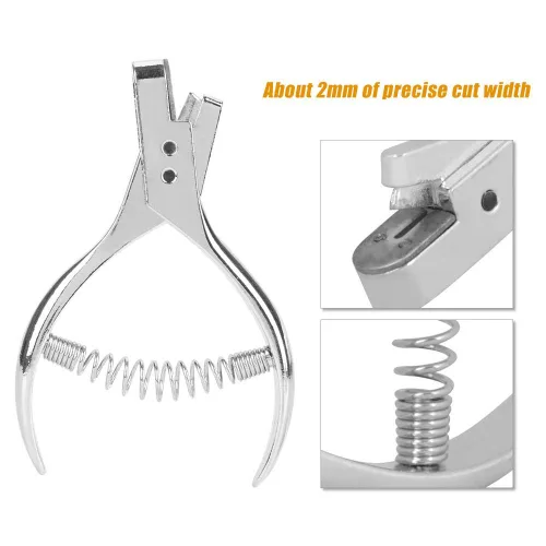 Vista 4 de Nikou Muesca de patrón, alicates profesionales de acero inoxidable para coser prendas de bricolaje con mango de resorte, marcador de punzón