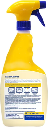 Vista 3 de Zep ZUURMV32 - Eliminador de orina – 32 oz (caja de 12) – Apunta y elimina olores y manchas de orina de mascotas y humanos, uso en superficies duras
