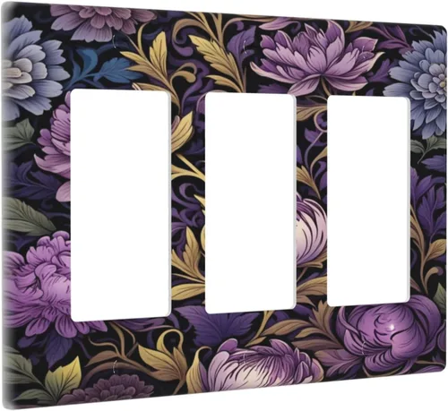 Vista 60 de Decorative Outlet Covers Blue Background White Cat Daisy Floral 2-Gang 1-Gang Wall Plate Single Toggle/Rocker Farmhouse Style Light Switch Covers