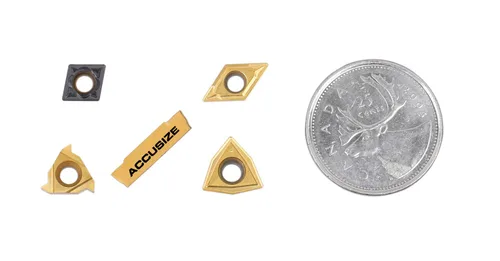 Vista 9 de Accusize Industrial Tools 2 piezas de cada tipo de insertos de carburo para 2387-2004, recubierto de CVD y recubierto de estaño, total 10 piezas