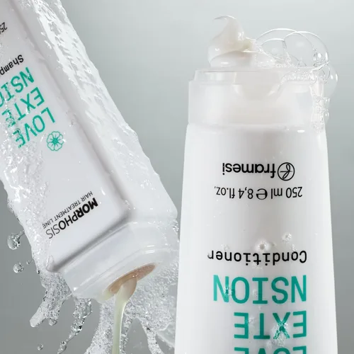 Vista 4 de FRAMESI Morphosis Love Extension Champú de 8.4 onzas líquidas, champú para extensiones de cabello y pelucas, ingredientes naturales, limpia e