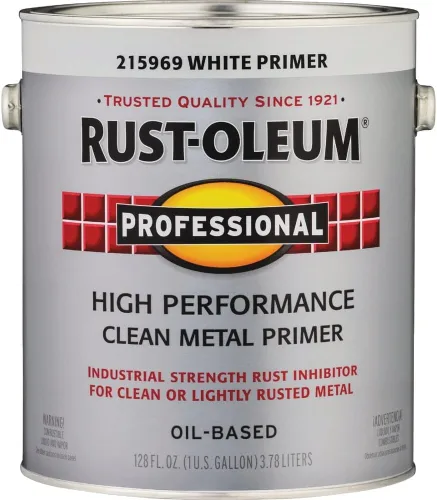 Vista 4 de Rust-OLEUM White 215969 - Pintura esmaltada profesional de un galón, 128 onzas líquidas, 11, color blanco (paquete de 1)