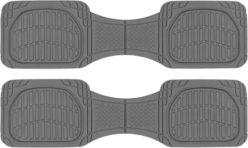 Vista 8 de Motor Trend Premium FlexTough Alfombrillas de piso traseras de goma Deep Dish, Alfombrillas de piso de ajuste universal para todo tipo de clima
