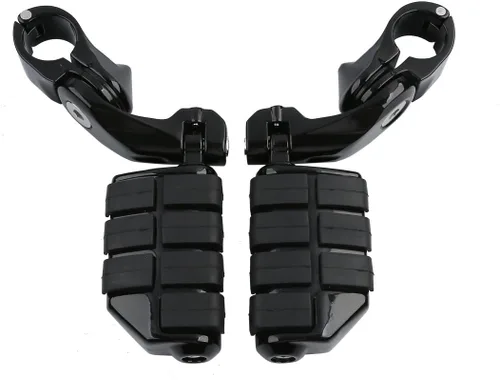 Vista 23 de XFMT - Estribos de color negro mate para motocicleta, 1.25 pulgadas, incluye kit de montaje