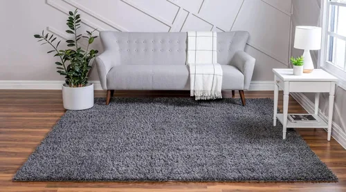 Vista 243 de Unique Loom Colección Davos Shag - Alfombra Lino