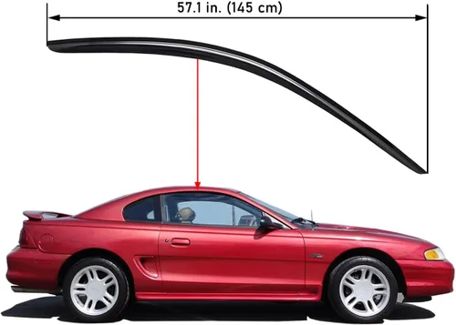 Vista 2 de Lightronic Visera de ventana de ventilación automática de montaje exterior extraduradera, se adapta a Ford Mustang Coupe 1994-2004