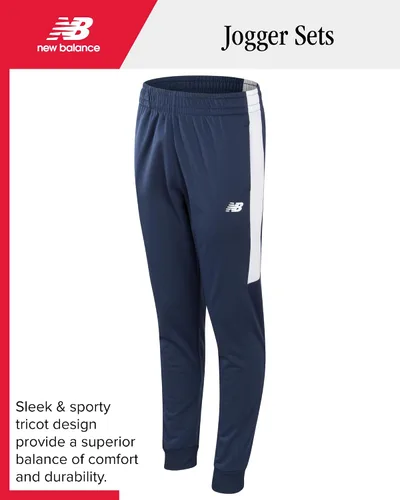 Vista 3 de New Balance Pantalones deportivos para niño Paquete de 4 pantalones deportivos de tricot Pantalones deportivos de rendimiento con bolsillos