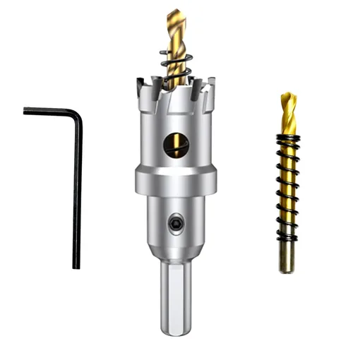 Vista 29 de ASNOMY Broca de sierra perforadora con punta de carburo de tungsteno para metal duro, cortador de sierra de agujero T.C.T de 1/2 pulgada con 2