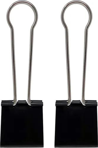 Vista 4 de Clipco ganchitos negros pequeños para fólders, 1 pulgada (144 unidades)