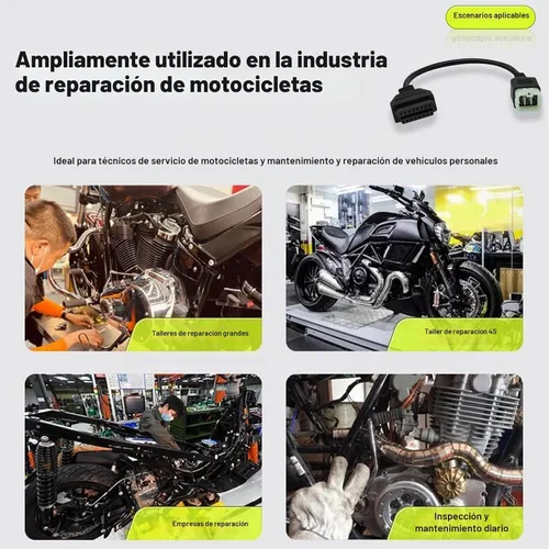 Vista 6 de Adaptador OBD2 apto para cable de diagnóstico de motocicleta KTM