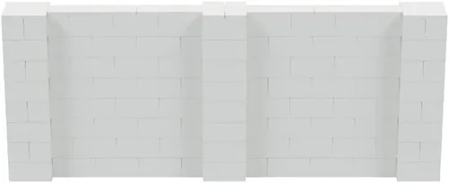 Vista 177 de EverBlock Kit de pared de 5 x 4 pies Bloques de construcción modulares Sistema de pared para edificios, pantallas y estructuras Divisor