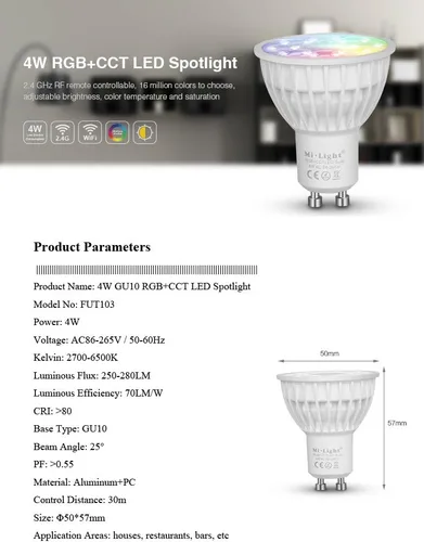 Vista 2 de Mi.Light - Bombilla Led y controlador