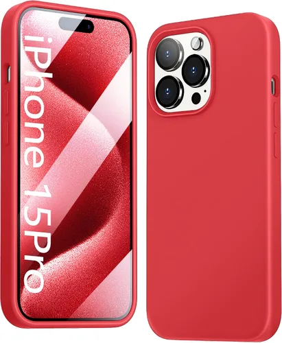 Vista 20 de Funda 5 en 1 para iPhone 12 Pro con protector de pantalla y protector de lente de cámara, funda de silicona líquida para iPhone 12 Pro (verde alpino)