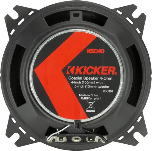 Vista 6 de Par de altavoces coaxiales KICKER 51KSC404 KS-Series de 4 pulgadas con tweeters de 1.27 cm, 4 ohmios
