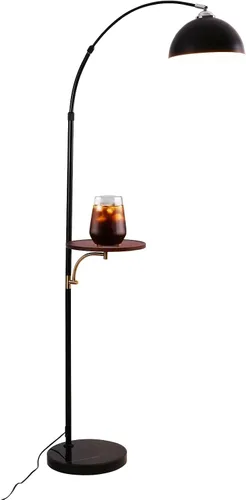 Vista 8 de OUKANING Lámpara de pie de decoración industrial con luz de escritorio rústica de metal ajustable, para sala de estar, dormitorio, oficina, casa
