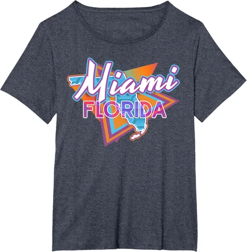 Vista 37 de Camiseta retro vintage de Miami Florida, Negro, S