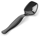 Vista 2 de Fineline Settings 3302-BK-X, Plter Pleasers - Cuchara de plástico negro para servir, cucharada desechable para servir alimentos fríos y calientes (1)