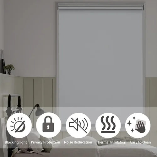 Vista 7 de Changshade Persianas Enrollables 100% Opacas para Ventanas, Oscurecimiento de Habitación con Aislamiento Térmico Persianas de Ventana Desplegables