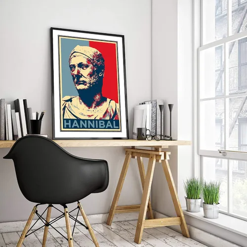 Vista 5 de Póster de Hannibal Barca con texto "Hope" (11.693 x 16.535 in)