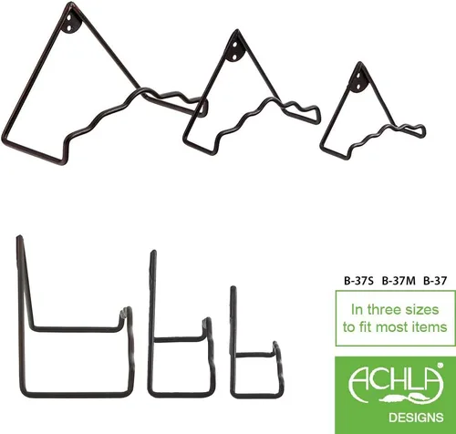 Vista 3 de Achla Designs B-37 Soporte de pared para placa, grande, paquete de 2