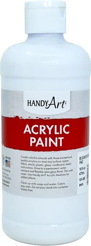 Vista 25 de Handy Art Pintura acrílica, juego de 12 colores, botellas de 16 onzas, acrílico líquido para estudiantes semibrillante, consistencia de flujo