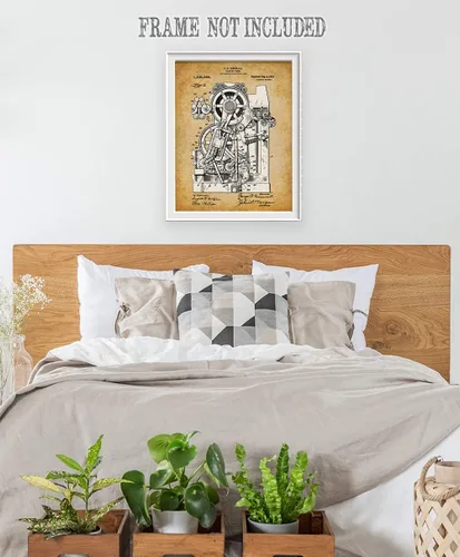 Vista 6 de Impresión de impresión de patente – Decoración clásica de oficina en casa, exhibición de pared de casa de impresión, regalos para editores