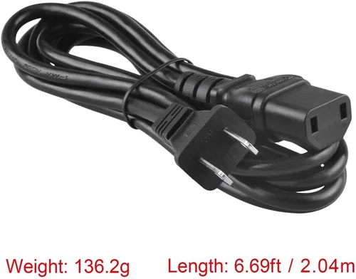 Vista 3 de ABLEGRID Cable de alimentación de CA de 2 clavijas para Xbox One 360 Falcon Jasper Slim JI-HAW JHT-038 Suministro