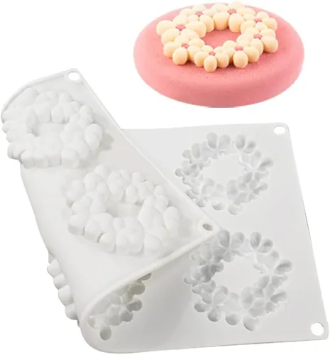 Vista 19 de Molde de Silicona para Donas de Flores, Molde para Pastel de Fondant, Herramientas de Horneado de Chocolate DIY, Accesorios de Decoración