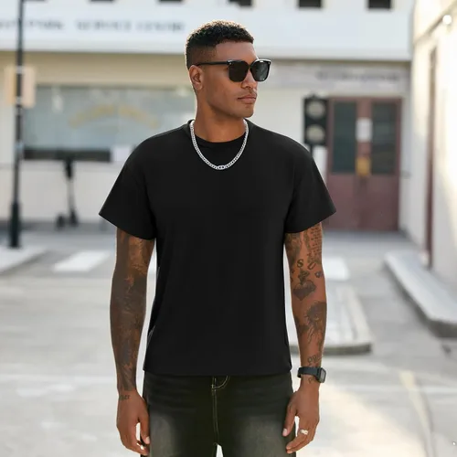 Vista 4 de Camisetas de manga corta para hombre, para gimnasio, entrenamiento, atletismo, correr, absorben la humedad, cuello redondo, ligeras