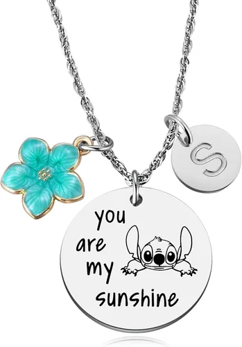 Vista 2 de MIXJOY Collar y tarjeta de felicitación con texto en inglés "You are My Sunshine", regalo de Navidad para niñas pequeñas, sobrina, hija, nieta