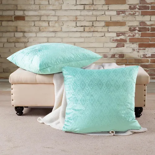 Vista 24 de Home Soft Things Ikat - Fundas de almohada de terciopelo de 2 piezas, 14 x 26 pulgadas, aguacate, funda de almohada decorativa lumbar sólida